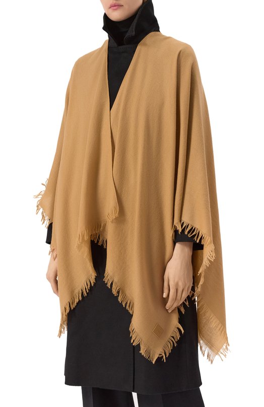 Шерстяная шаль Weekend Max Mara Бежевый, фото 3