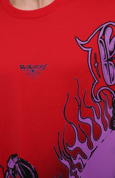 Хлопковая футболка GIVENCHY, арт. BM713Q3Y6B, фото 5