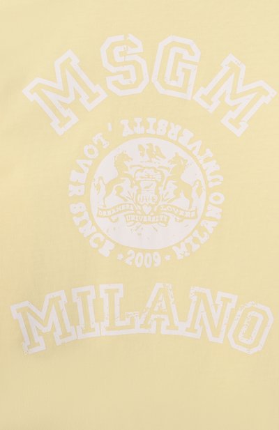 Хлопковая футболка MSGM KIDS, арт. S6MSJUTH059, фото 3