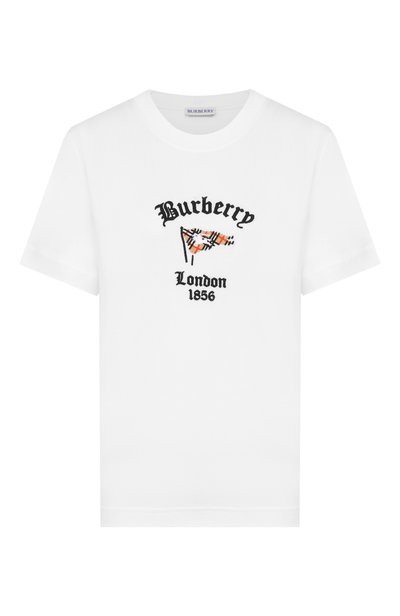 Женская хлопковая футболка BURBERRY, арт. 8128206