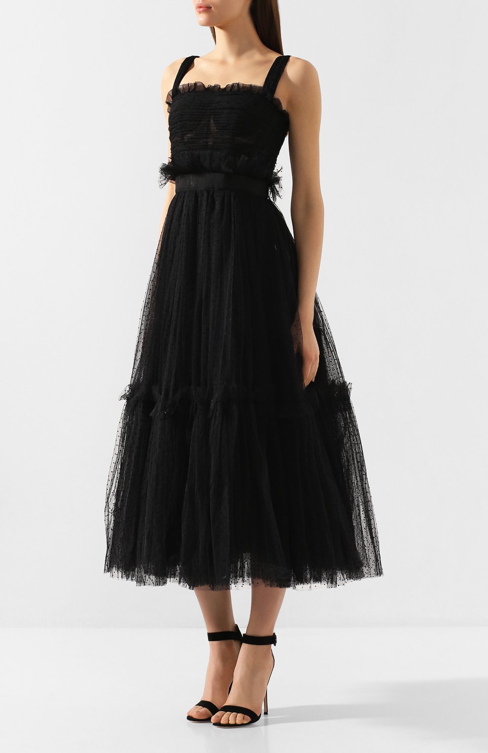 Платье DOLCE & GABBANA черного цвета по цене 589500 руб., арт. F6E7MT/HLMT6, фото 3 Платье DOLCE & GABBANA, арт. F6E7MT/HLMT6, фото 3