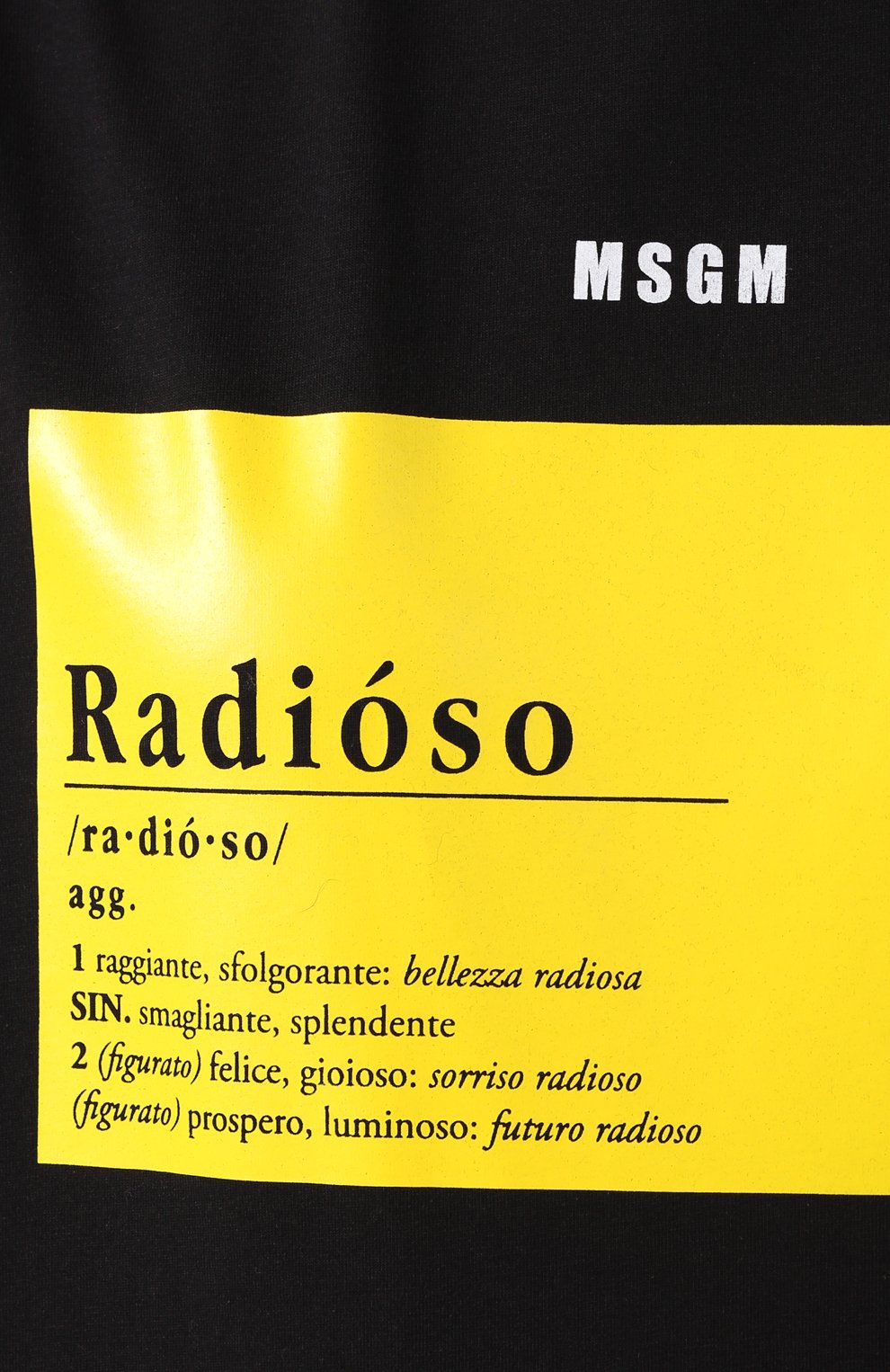 Хлопковая футболка MSGM черного цвета по цене 15150 руб., арт. 2842MDM204 207498, фото 5 Хлопковая футболка MSGM, арт. 2842MDM204 207498, фото 5