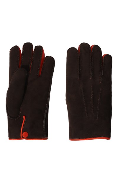 Замшевые перчатки david AGNELLE темно-коричневого цвета по цене 18700 руб., арт. DAVID, фото 2 Замшевые перчатки david AGNELLE, арт. DAVID, фото 2