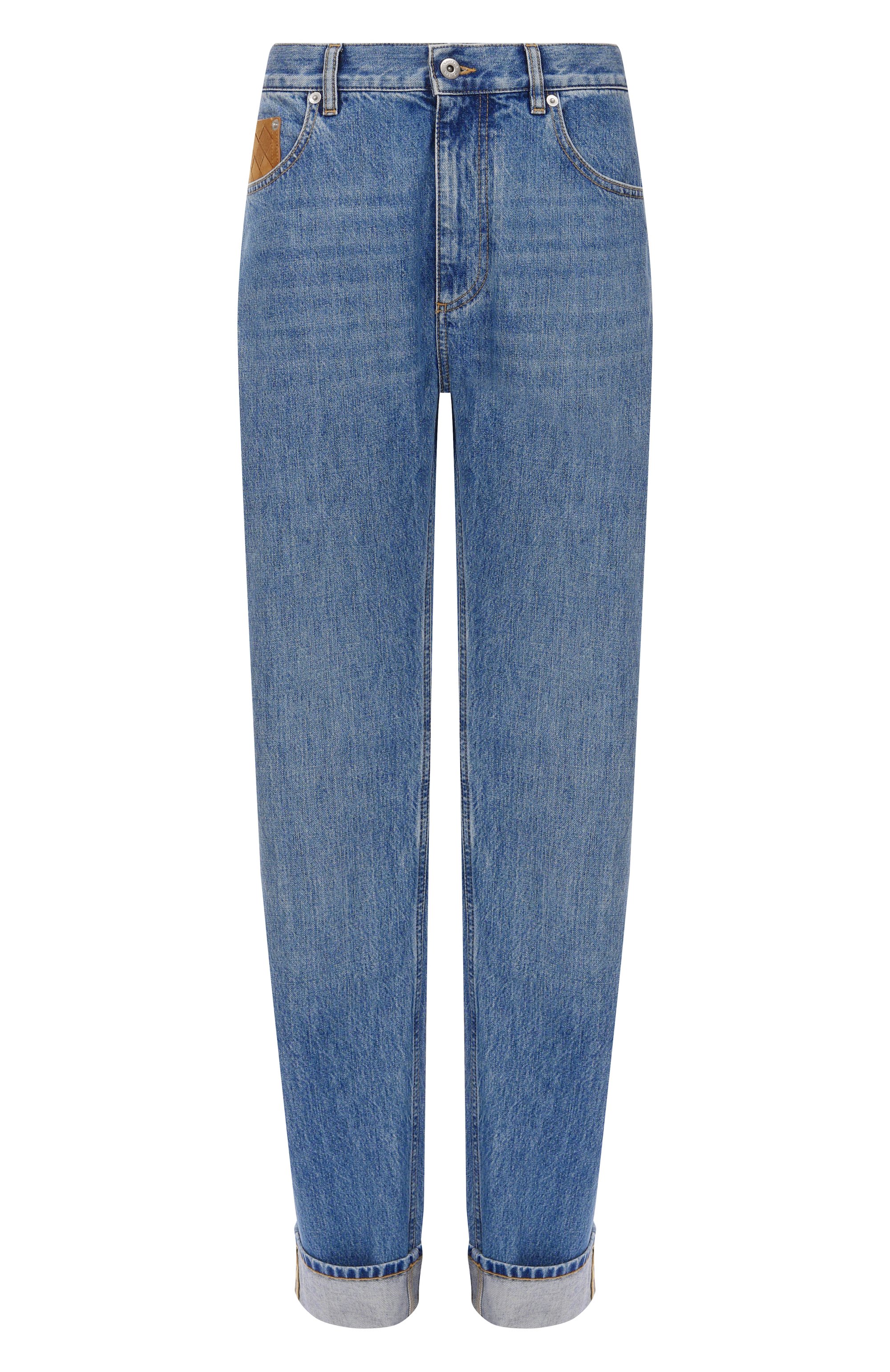 Джинсы BOTTEGA VENETA голубого цвета по цене 139000 руб., арт. 831607/V42W0, фото 1 Джинсы BOTTEGA VENETA, арт. 831607/V42W0, фото 1