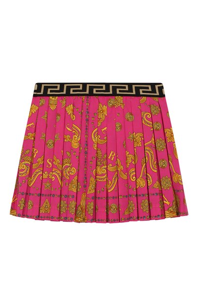 Плиссированная юбка из хлопка VERSACE, арт. YC000092/A232758/4A-6A, фото 2