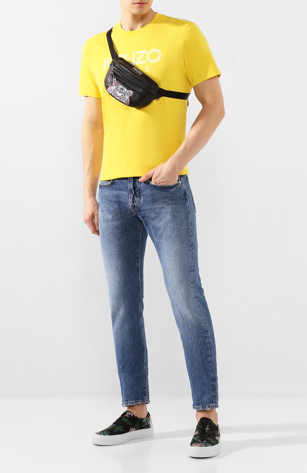 Кожаная поясная сумка KENZO, арт. F965SF307L49, фото 2