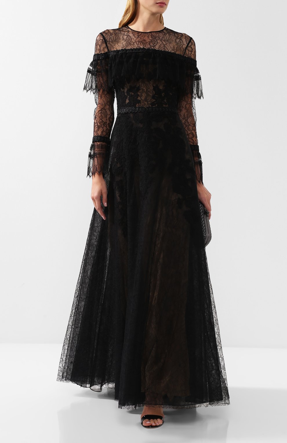 Кружевное платье-макси с оборками ZUHAIR MURAD, арт. DRP18022/NFLA001, фото 2