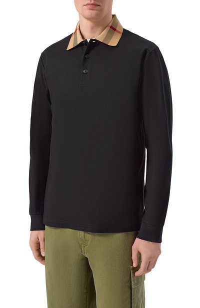 Хлопковое поло BURBERRY, арт. 8098812, фото 3