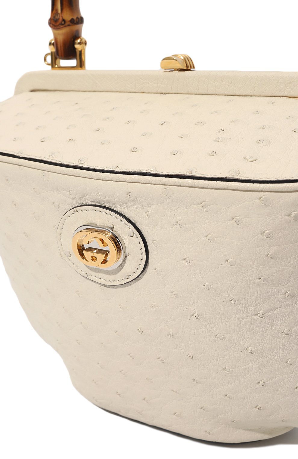 Сумка gucci bamboo из кожи страуса GUCCI, арт. 616437 EY00U, фото 3