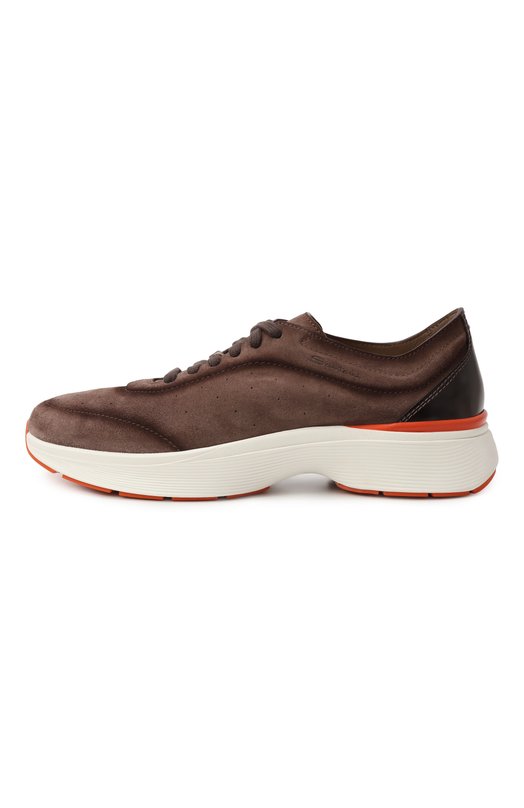 Замшевые кроссовки Bounce Santoni MBBG22070BARKS0G Коричневый  MBBG22070BARKS0G Фото 4