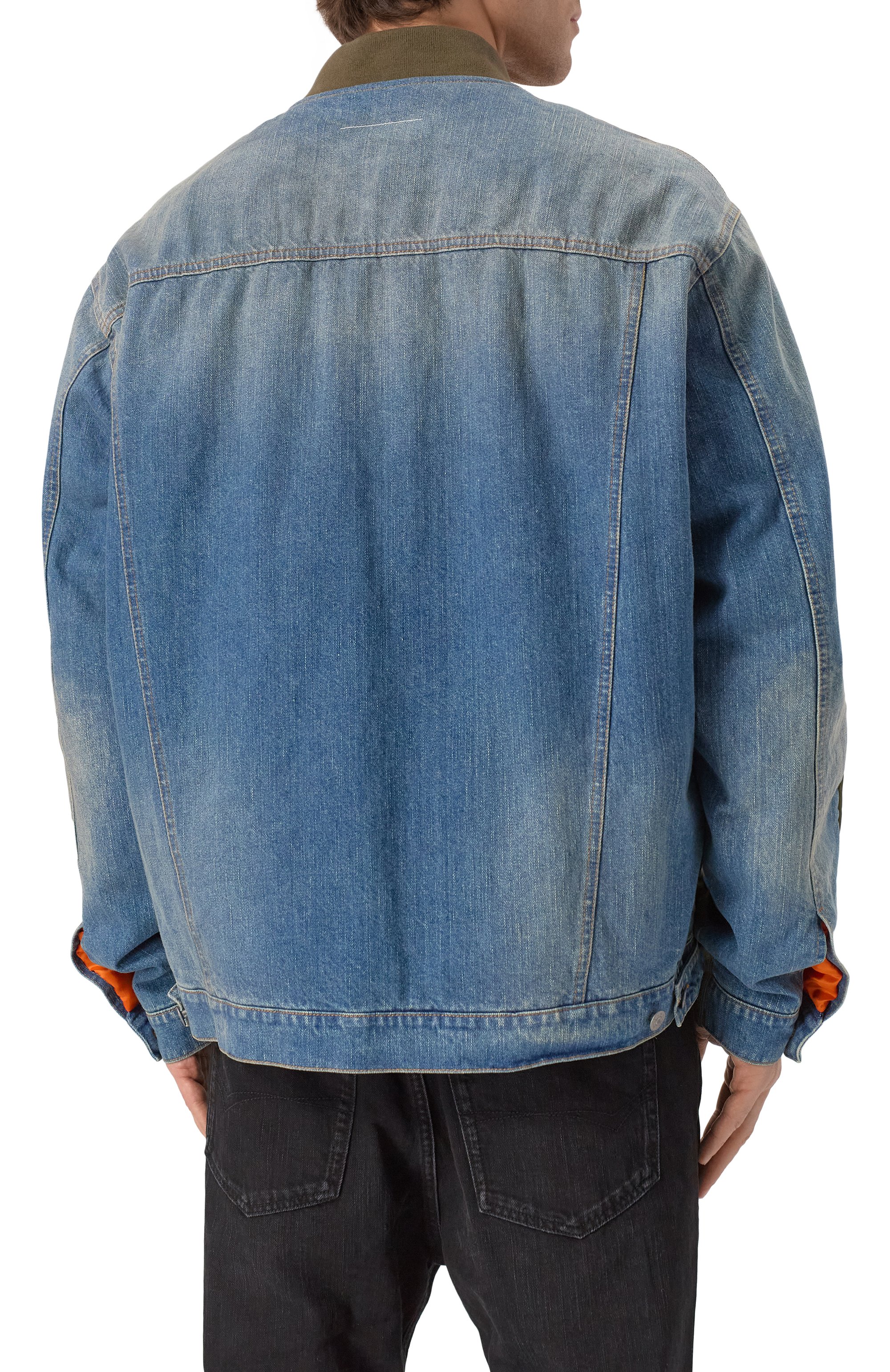 Комбинированный бомбер MM6, арт. SH0AM0044/MTN038, фото 4