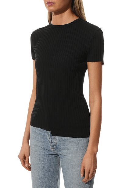 Хлопковый топ HELMUT LANG черного цвета по цене 20600 руб., арт. L09HW513, фото 3 Хлопковый топ HELMUT LANG, арт. L09HW513, фото 3
