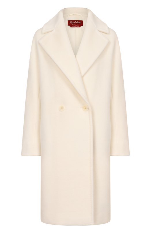 Шерстяное пальто Max Mara Studio T0KI0 Кремовый T0KI0