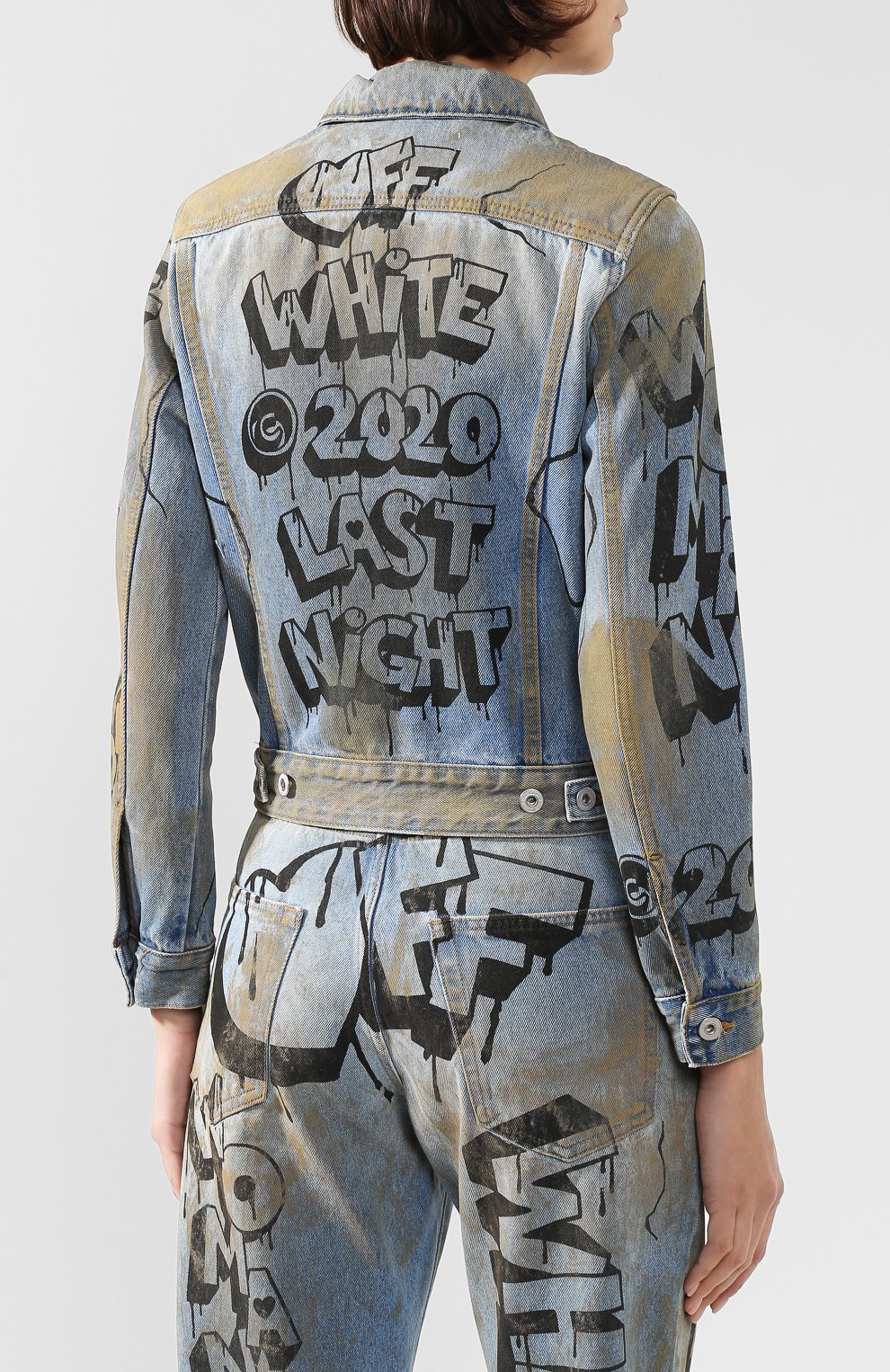 Джинсовая куртка OFF-WHITE синего цвета по цене 62300 руб., арт. 0WYE012F197730627110, фото 4 Джинсовая куртка OFF-WHITE, арт. 0WYE012F197730627110, фото 4