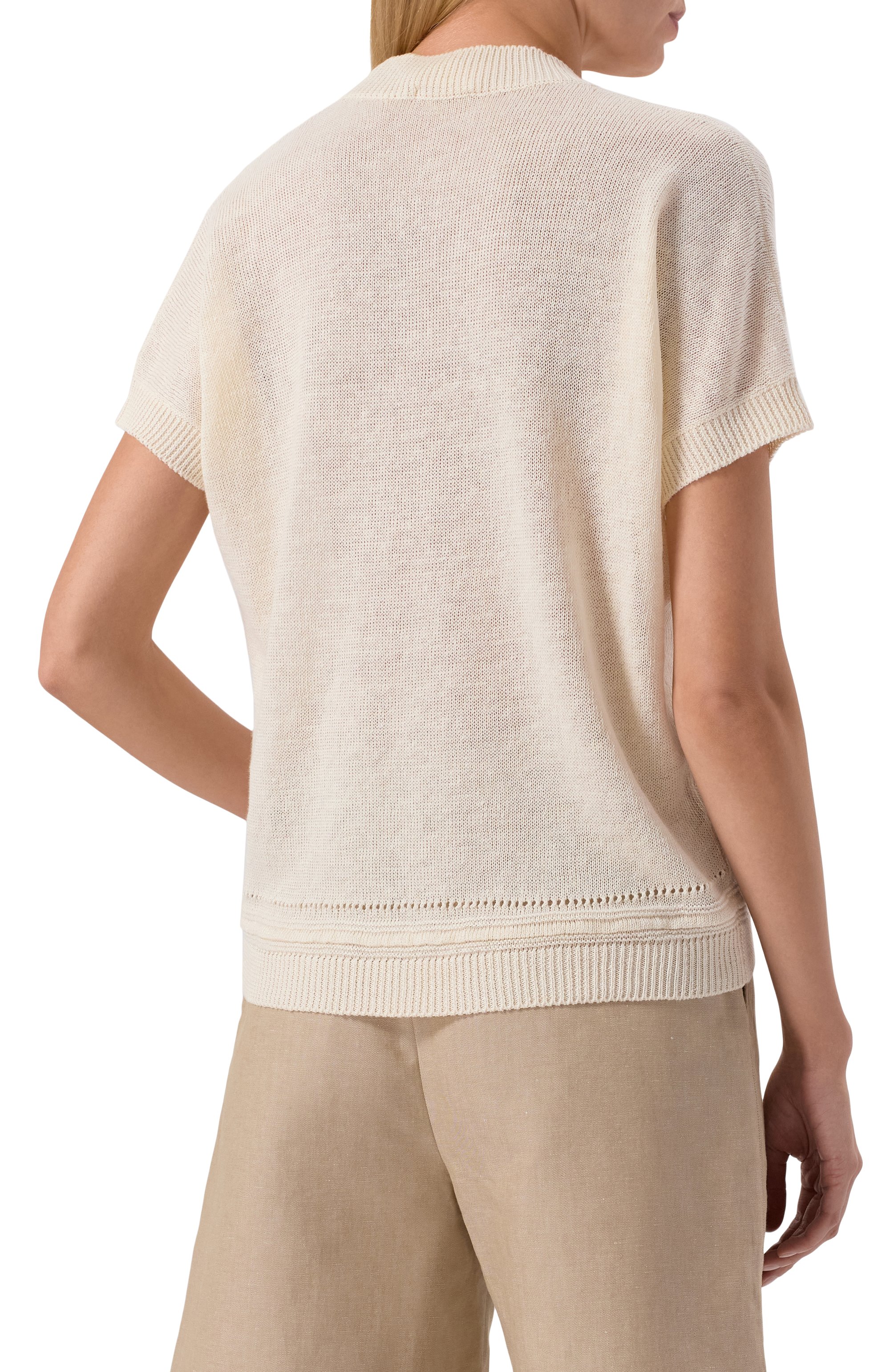 Пуловер изо льна и хлопка MVST кремового цвета по цене 94150 руб., арт. WS61-616MU, фото 4 Пуловер изо льна и хлопка MVST, арт. WS61-616MU, фото 4