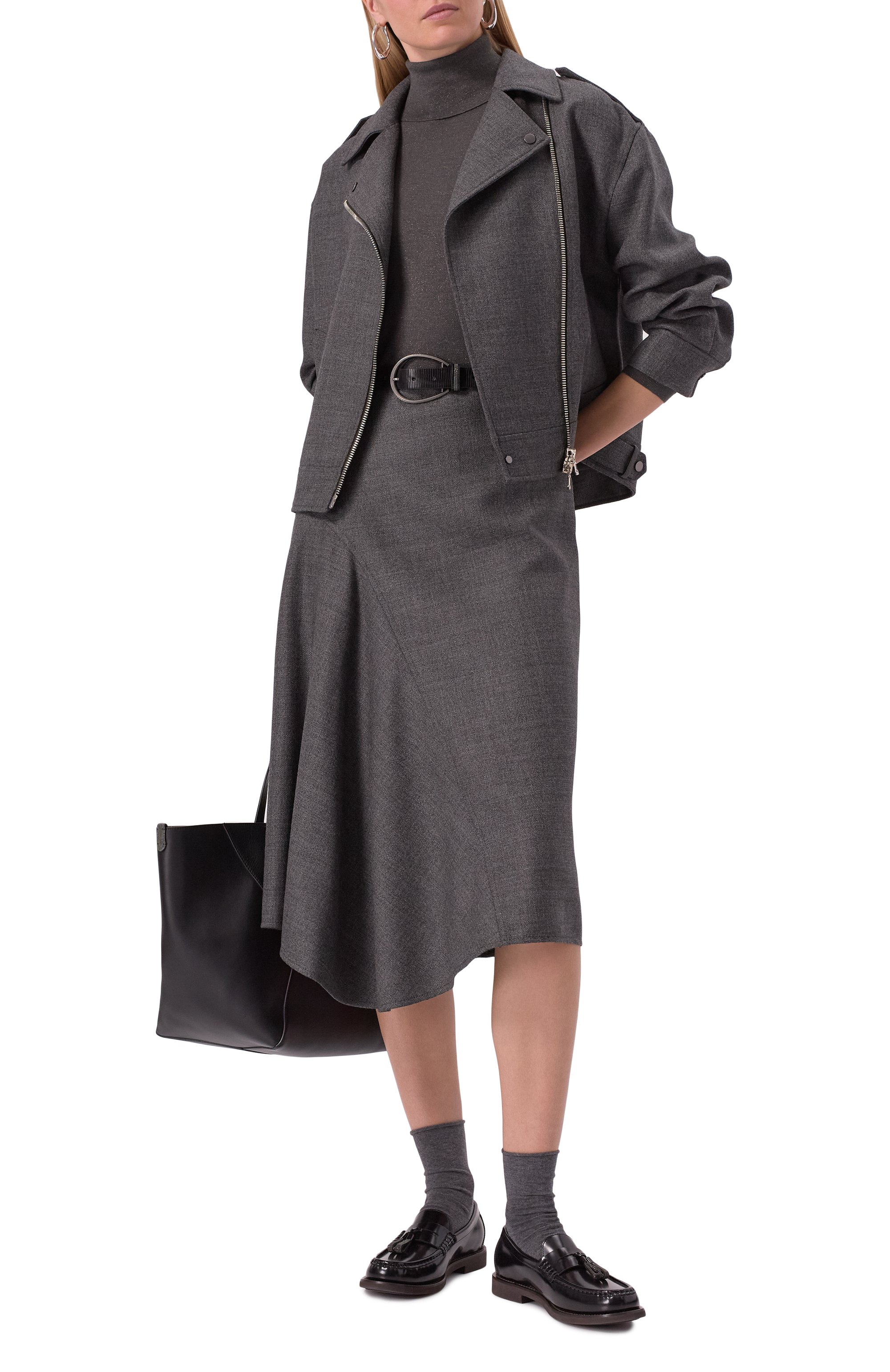 Шерстяная куртка BRUNELLO CUCINELLI темно-серого цвета по цене 351500 руб., арт. MD5737991P, фото 2 Шерстяная куртка BRUNELLO CUCINELLI, арт. MD5737991P, фото 2