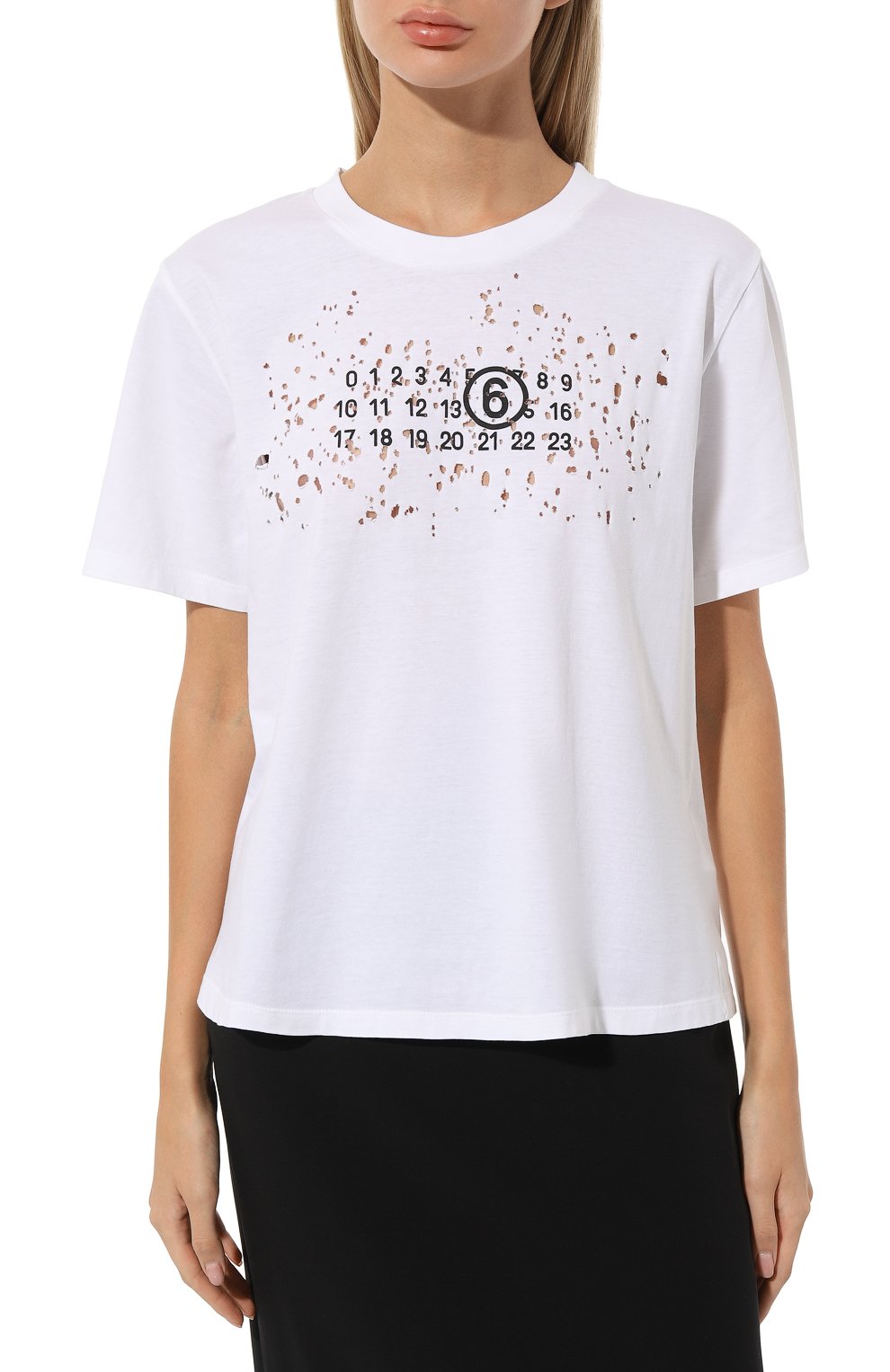 Хлопковая футболка MM6, арт. S62GD0152/S23588, фото 3