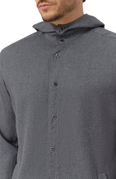 Рубашка из хлопка и лиоцелла KITON, арт. UMCMARH0944016, фото 5