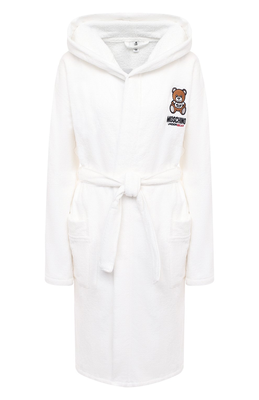 Хлопковый халат MOSCHINO белого цвета по цене 22200 руб., арт. A7301/9040, фото 1 Хлопковый халат MOSCHINO, арт. A7301/9040, фото 1