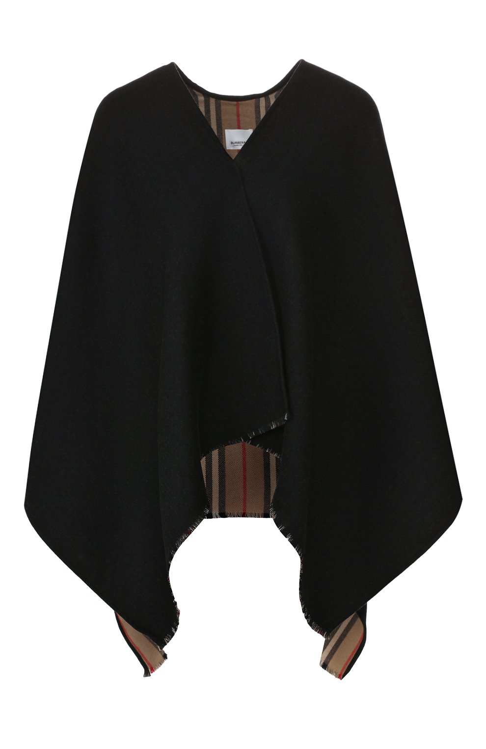 Шерстяная накидка charlotte BURBERRY черного цвета по цене 84800 руб., арт. 8018496, фото 1 Шерстяная накидка charlotte BURBERRY, арт. 8018496, фото 1