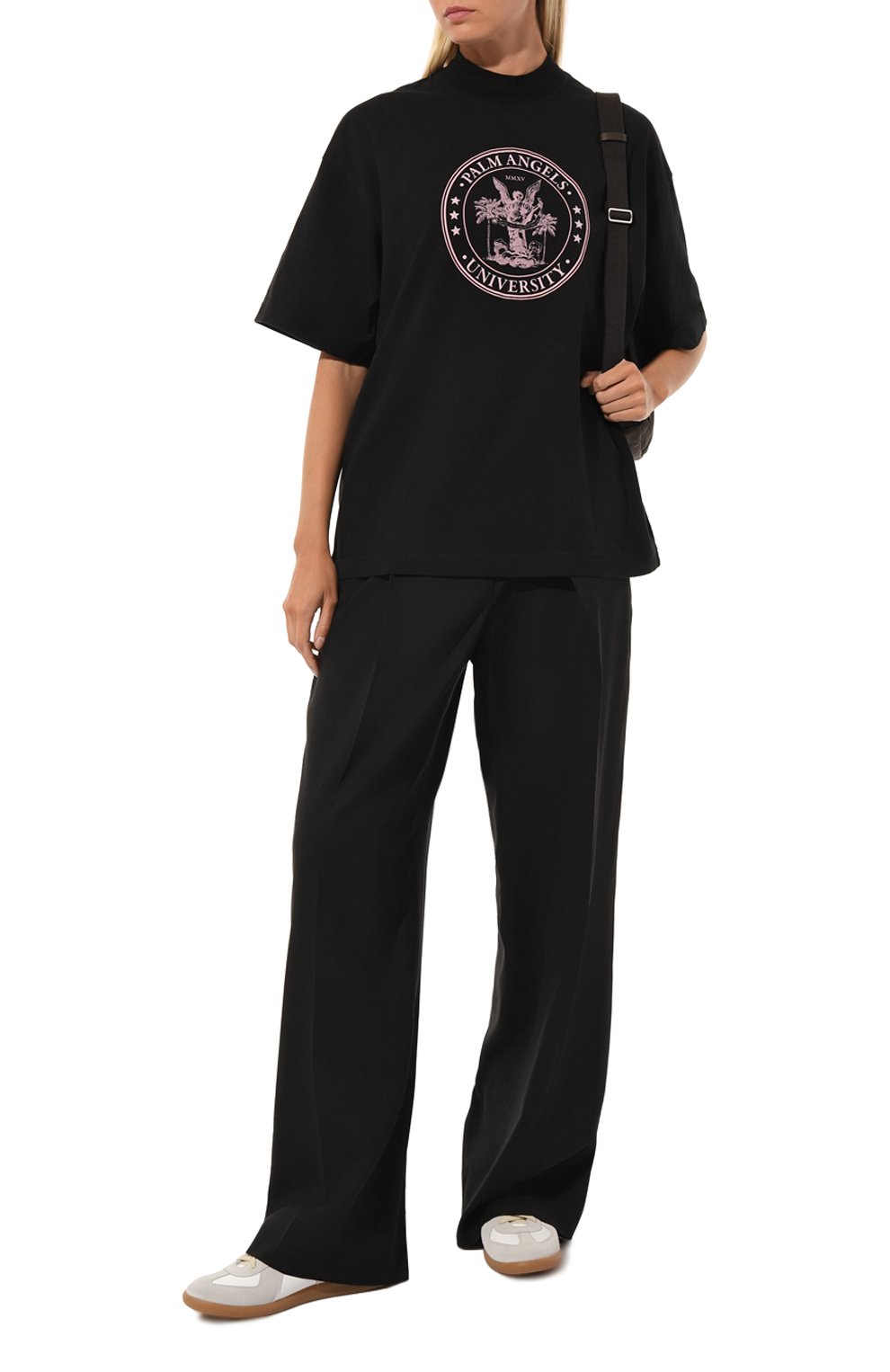 Хлопковая футболка PALM ANGELS, арт. PWAA017S23JER0051033, фото 2
