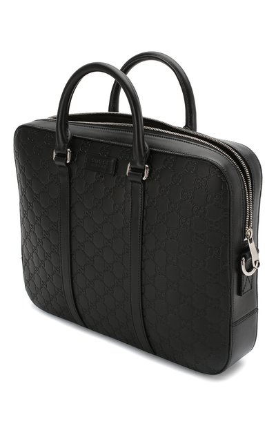 Кожаная сумка для ноутбука signature GUCCI, арт. 435322/CWCBN, фото 4