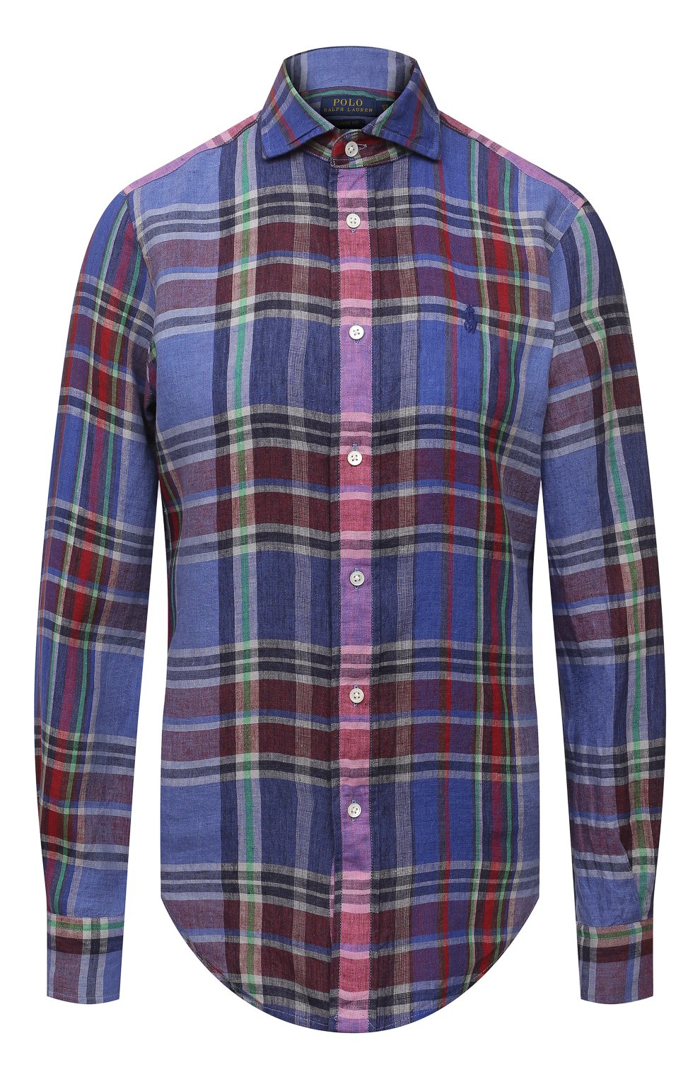 Льняная рубашка POLO RALPH LAUREN темно-синего цвета по цене 15750 руб., арт. 211827695, фото 1 Льняная рубашка POLO RALPH LAUREN, арт. 211827695, фото 1
