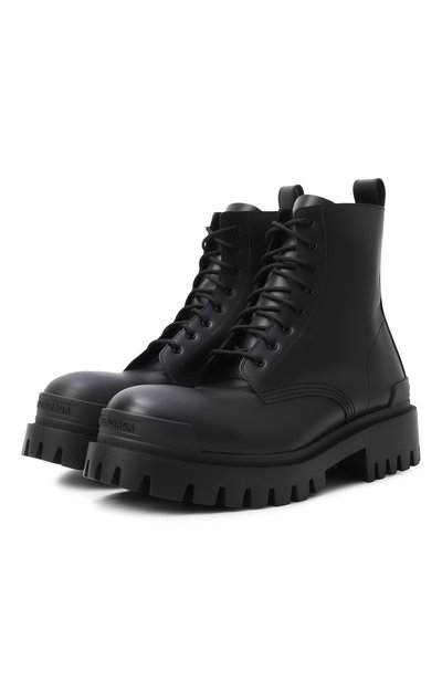 Мужские кожаные ботинки strike BALENCIAGA, арт. 844967/WA960