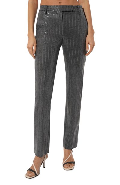 Брюки с отделкой пайетками BRUNELLO CUCINELLI, арт. ME208P8774, фото 3