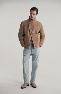 Мужские джинсы BOTTEGA VENETA голубого цвета, арт. 813511/V4ZR0 | Фото 7 (Длина (брюки, джинсы): Стандартные; Материал внешний: Хлопок, Деним; Кросс-КТ: Деним; Силуэт М (брюки): Прямые; Детали: Делаве; Стили: Повседневный; Автоматизация ТО: Проставлено; Автоматизация состава: Проставлено)