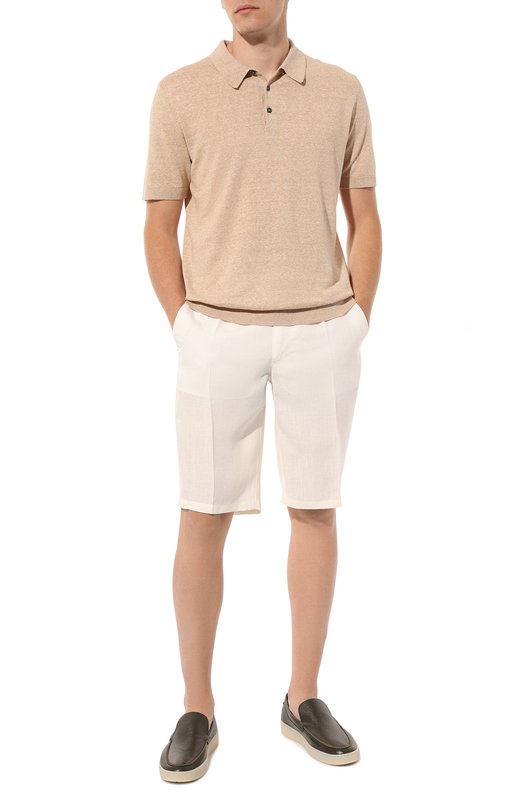 Льняные шорты Stefano Ricci M8T31B0012/TLIN0 Кремовый  M8T31B0012/TLIN0 Фото 2