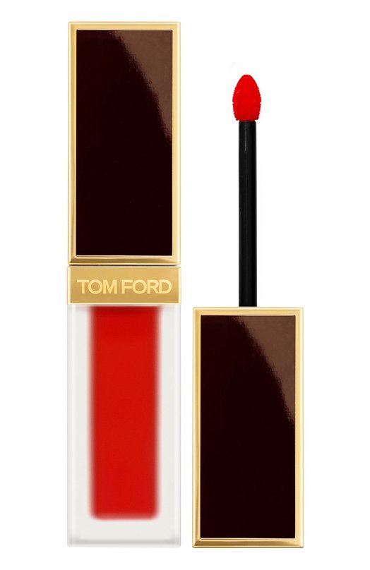 фото Жидкая помада для губ liquid lip luxe matte, оттенок carnal red (6ml) tom ford