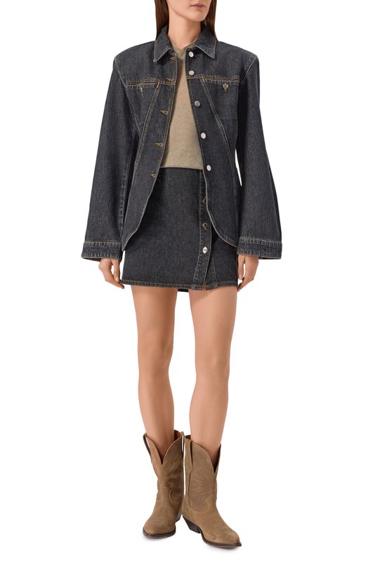 Льняная футболка Iro WM19SYBEL Хаки  WM19SYBEL Фото 2