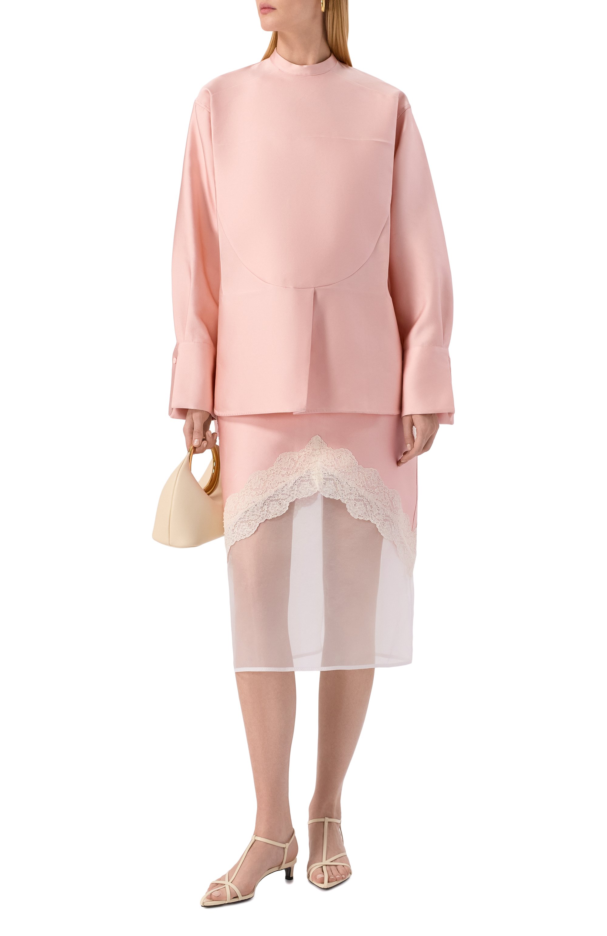 Комбинированная юбка JIL SANDER, арт. J03MA0257/J55099, фото 2