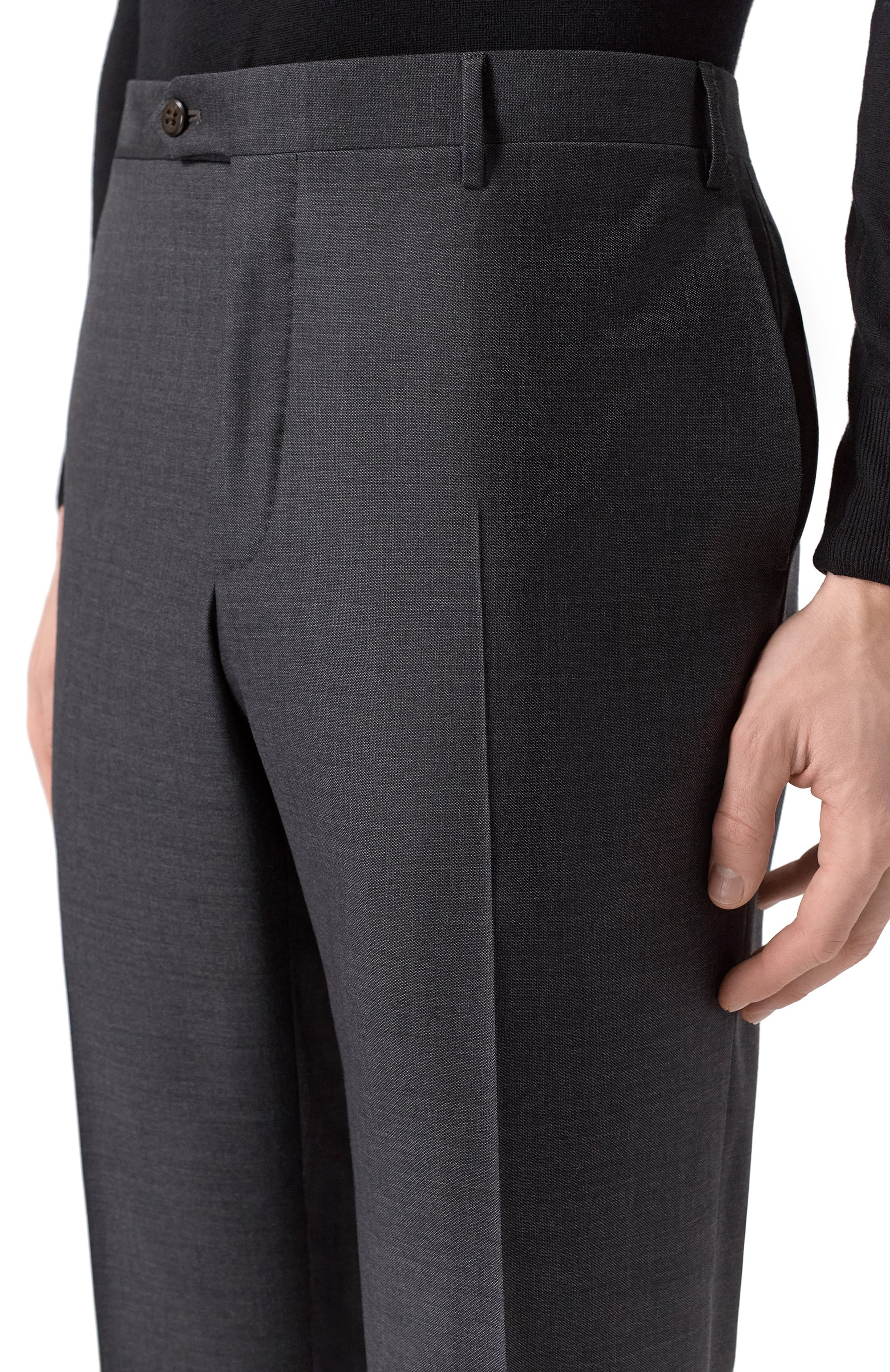Шерстяные брюки CORNELIANI темно-серого цвета по цене 54850 руб., арт. 275B01/2717087, фото 5 Шерстяные брюки CORNELIANI, арт. 275B01/2717087, фото 5