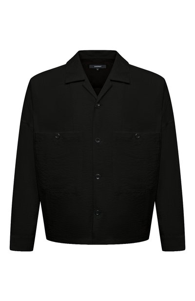 Шелковая куртка-рубашка KAZUYUKI KUMAGAI черного цвета по цене 63800 руб., арт. AS21-010, фото 1 Шелковая куртка-рубашка KAZUYUKI KUMAGAI, арт. AS21-010, фото 1