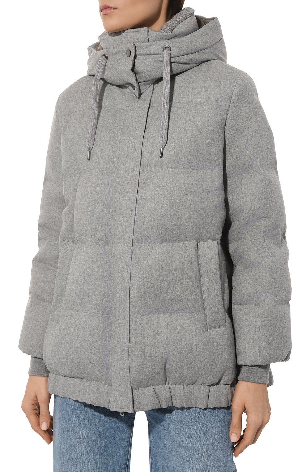 Пуховик BRUNELLO CUCINELLI серого цвета по цене 527500 руб., арт. MT2262894, фото 3 Пуховик BRUNELLO CUCINELLI, арт. MT2262894, фото 3