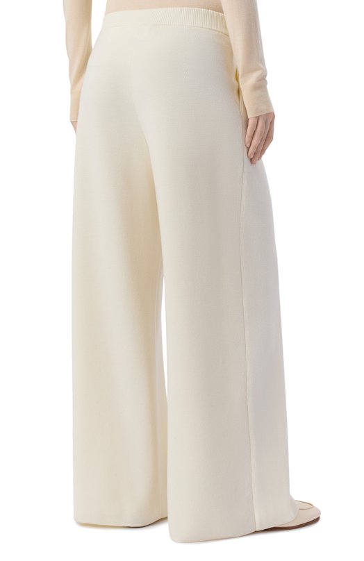 Шерстяные брюки Max Mara MXMB0RA Кремовый  MXMB0RA Фото 4