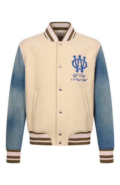 Мужской шерстяной бомбер OFF-WHITE, арт. 0MEH053F25FAB004