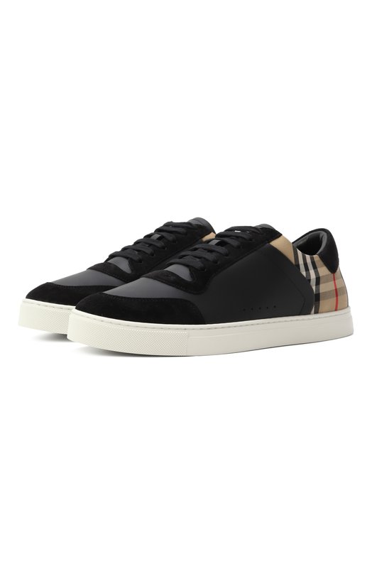 Комбинированные кеды Burberry 8070818 Чёрный 8070818