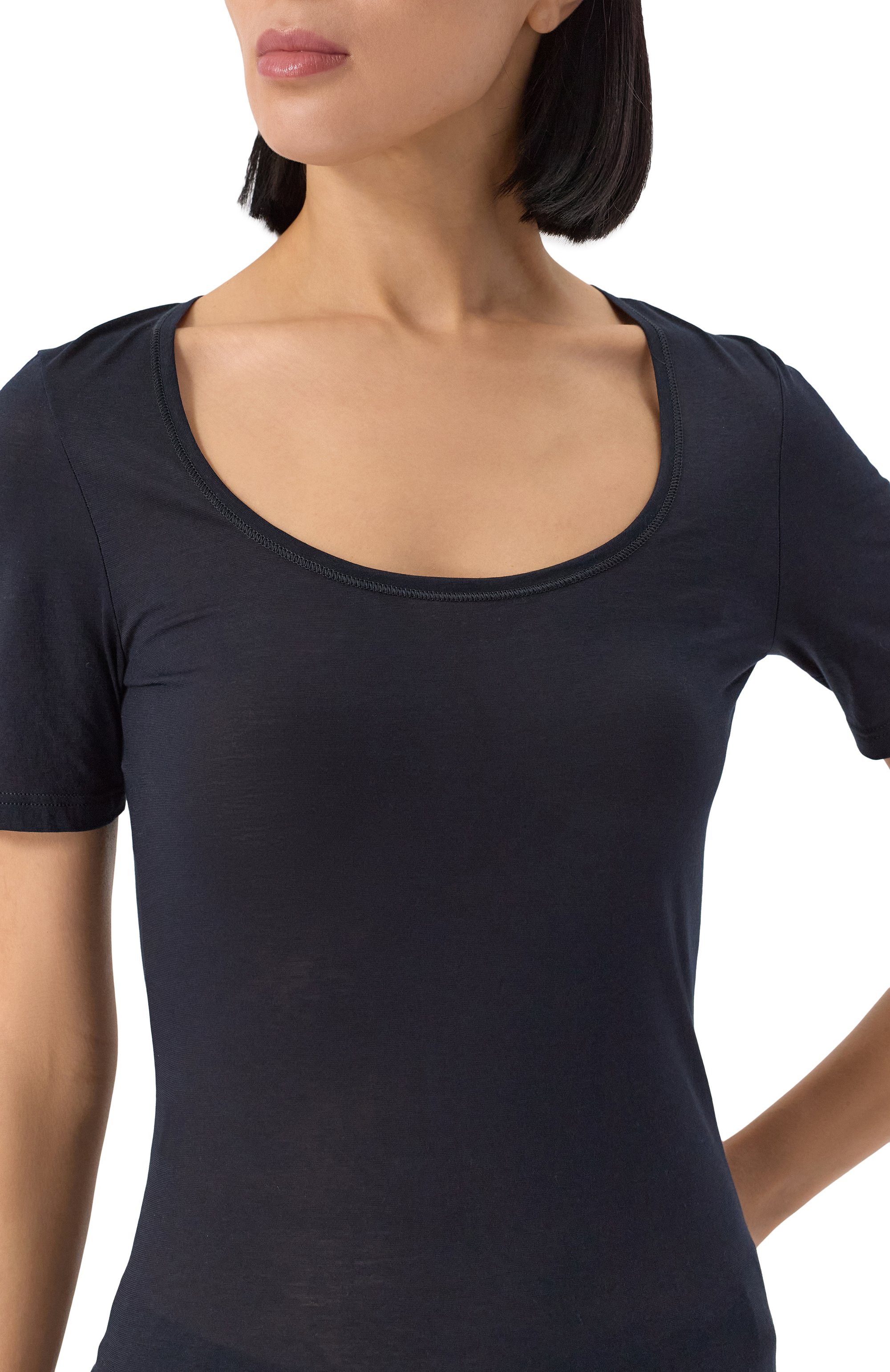 Хлопковая футболка HANRO, арт. 071827, фото 5