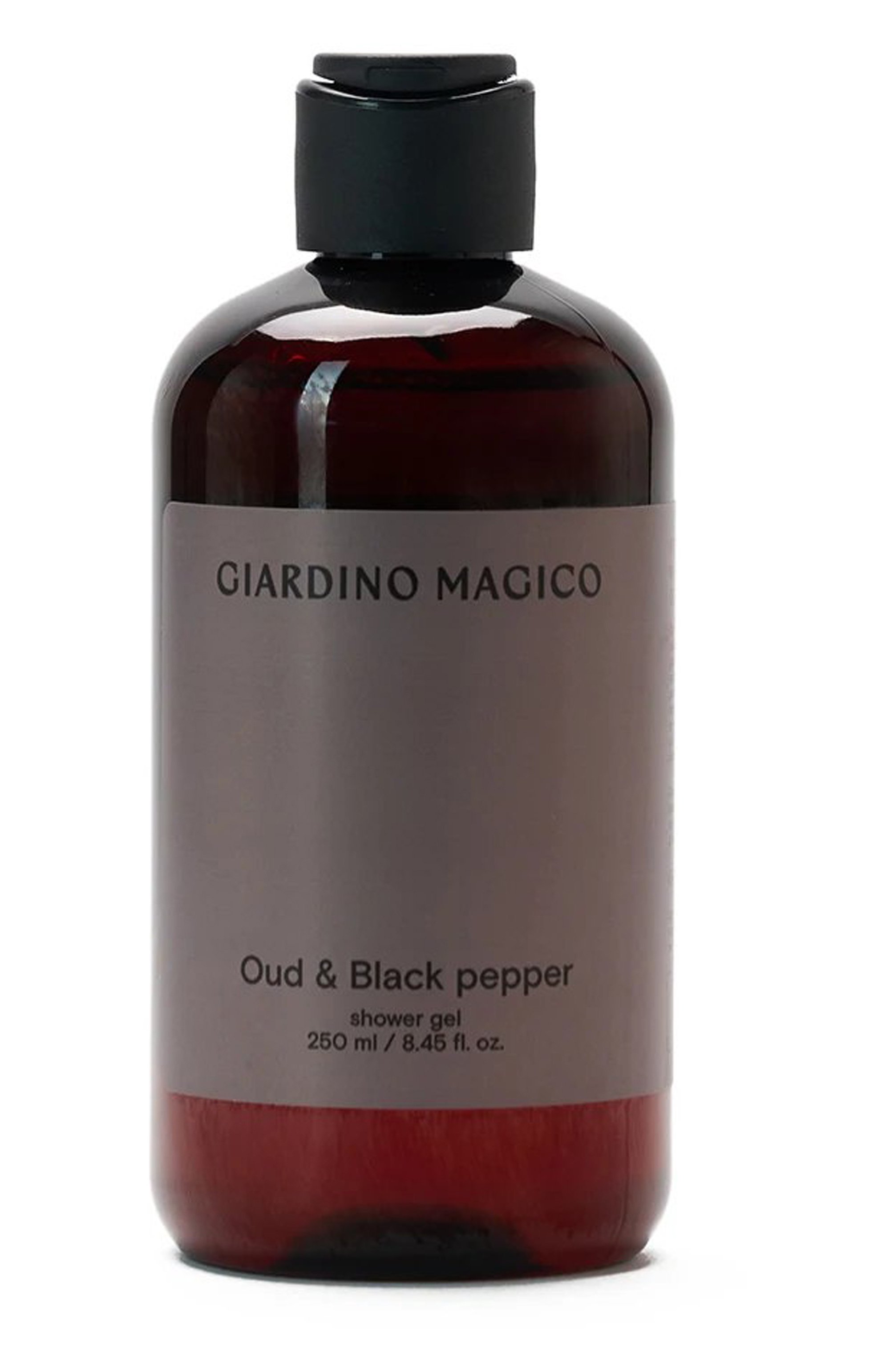 Увлажняющий гель для душа oud & black pepper (250ml) GIARDINO MAGICO бесцветного цвета по цене 1850 руб., арт. 4660222280961, фото 1 Увлажняющий гель для душа oud & black pepper (250ml) GIARDINO MAGICO, арт. 4660222280961, фото 1