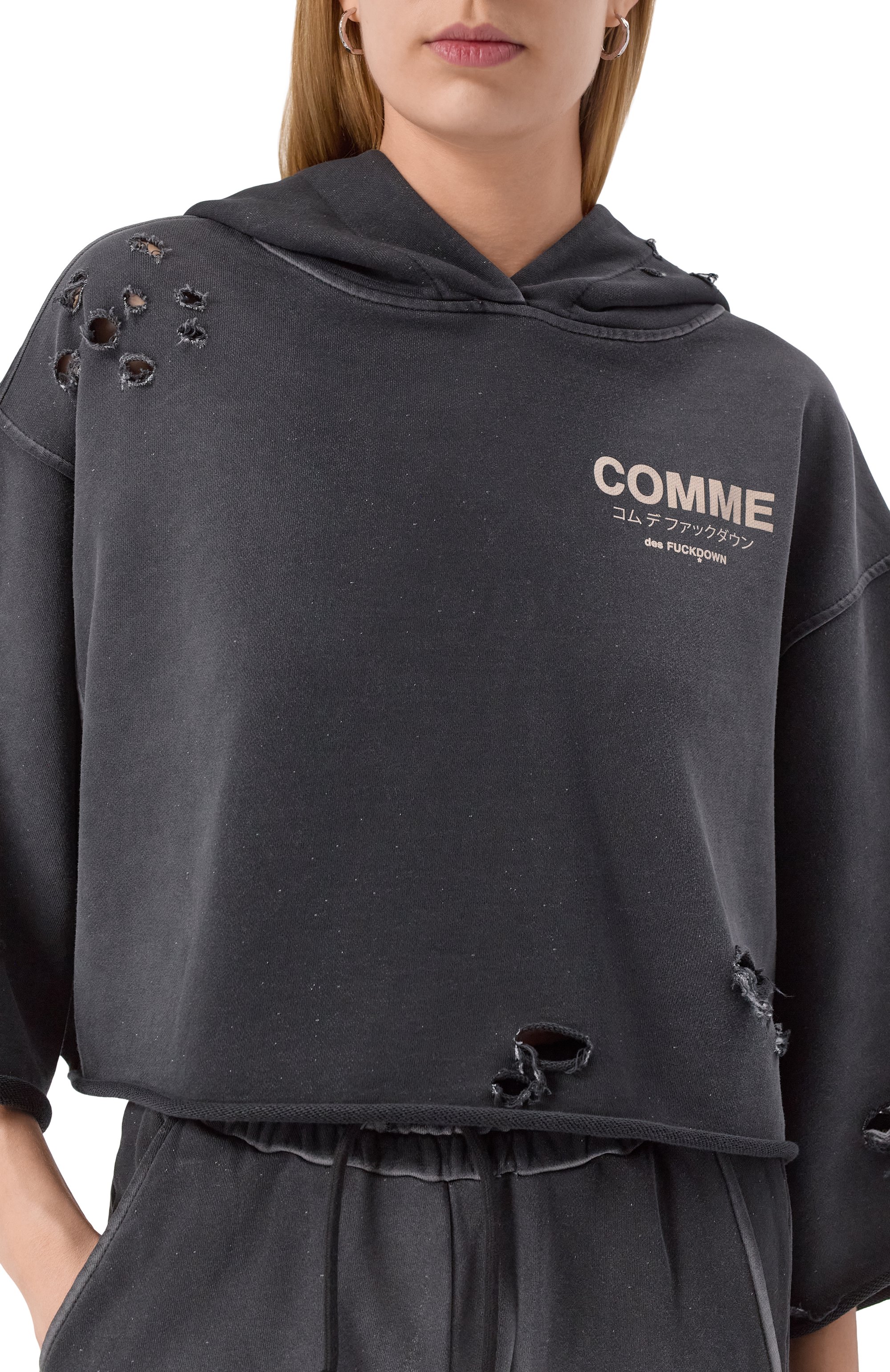 Хлопковое худи COMME DES FUCKDOWN, арт. CFABW01235, фото 5