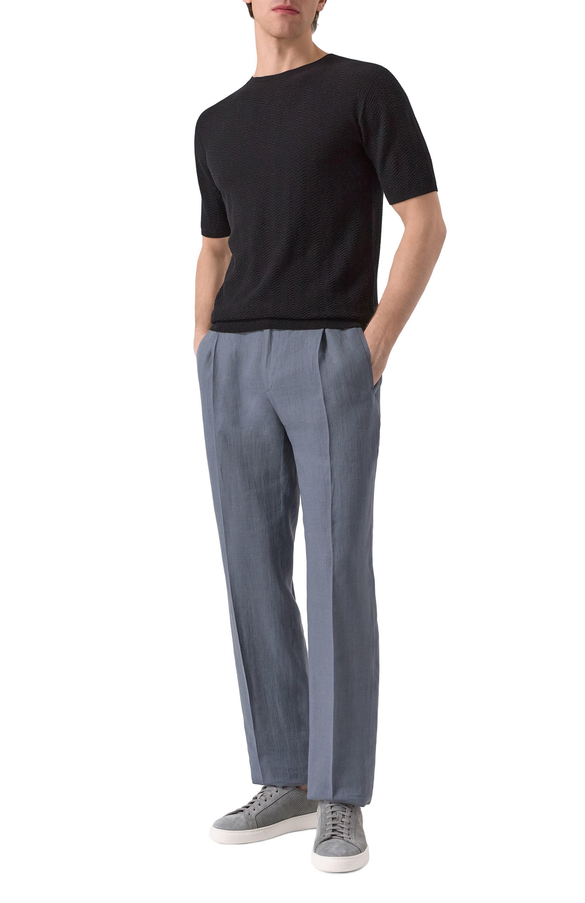 Льняные брюки KITON, арт. UPN01H0928620, фото 2