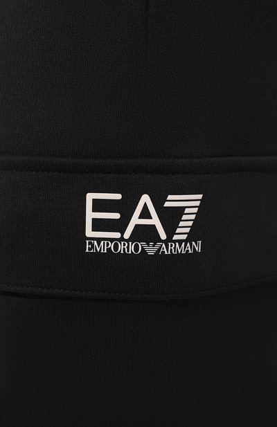 Хлопковые джоггеры EA7 темно-синего цвета по цене 11700 руб., арт. 8NPP59/PJ05Z, фото 5 Хлопковые джоггеры EA7, арт. 8NPP59/PJ05Z, фото 5