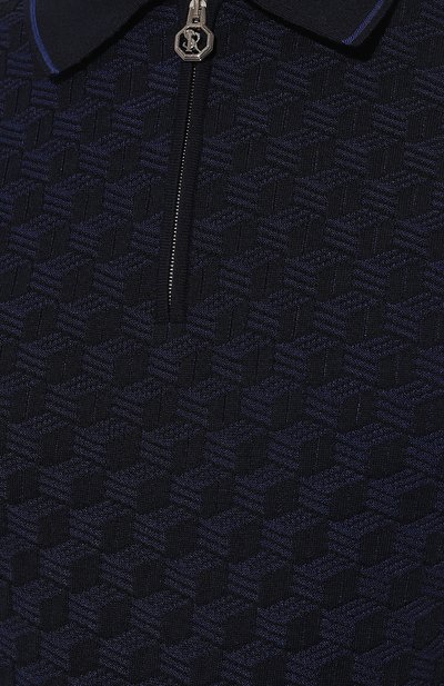 Поло из шелка и хлопка STEFANO RICCI темно-синего цвета по цене 115000 руб., арт. K818048P31/F23176, фото 5 Поло из шелка и хлопка STEFANO RICCI, арт. K818048P31/F23176, фото 5