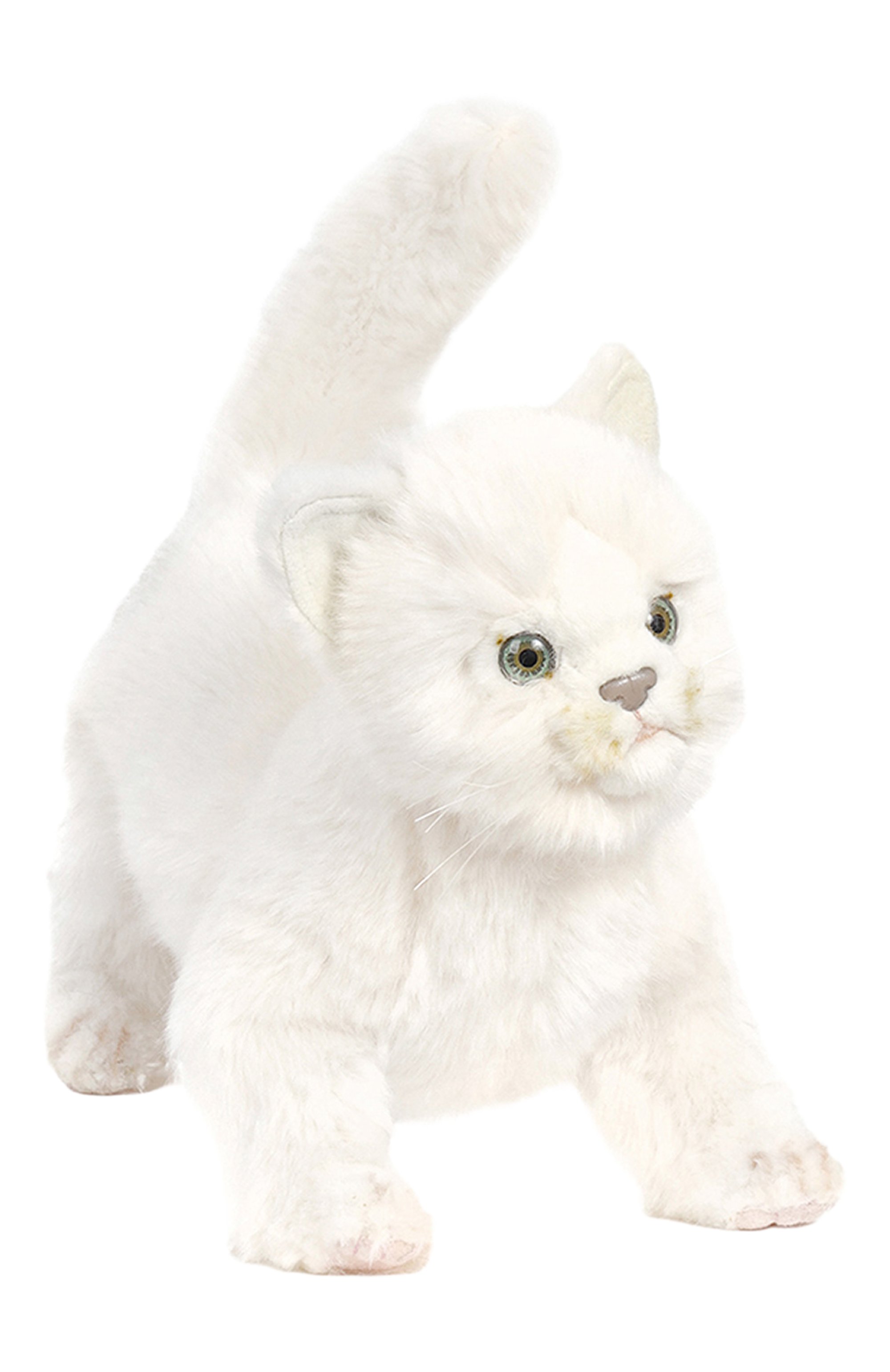 Мягкая игрушка котенок HANSA белого цвета по цене 9400 руб., арт. 6434, фото 1 Мягкая игрушка котенок HANSA, арт. 6434, фото 1