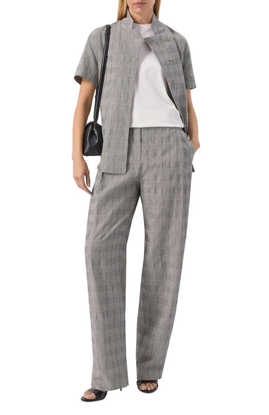 Хлопковые брюки Emporio Armani EW004350/TE20061 Серый  EW004350/TE20061 Фото 2