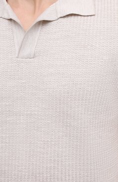 Поло из шелка и льна ZEGNA, арт. UWF96/C32, фото 5