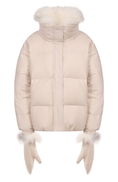 Женский пуховик с отделкой из песца YVES SALOMON, арт. V09066/W02W